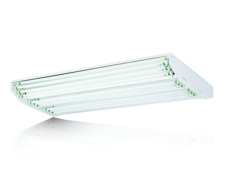 General area light distribution fluorescent High-Bay with up-light available in 11 lamps T5 or T8.
